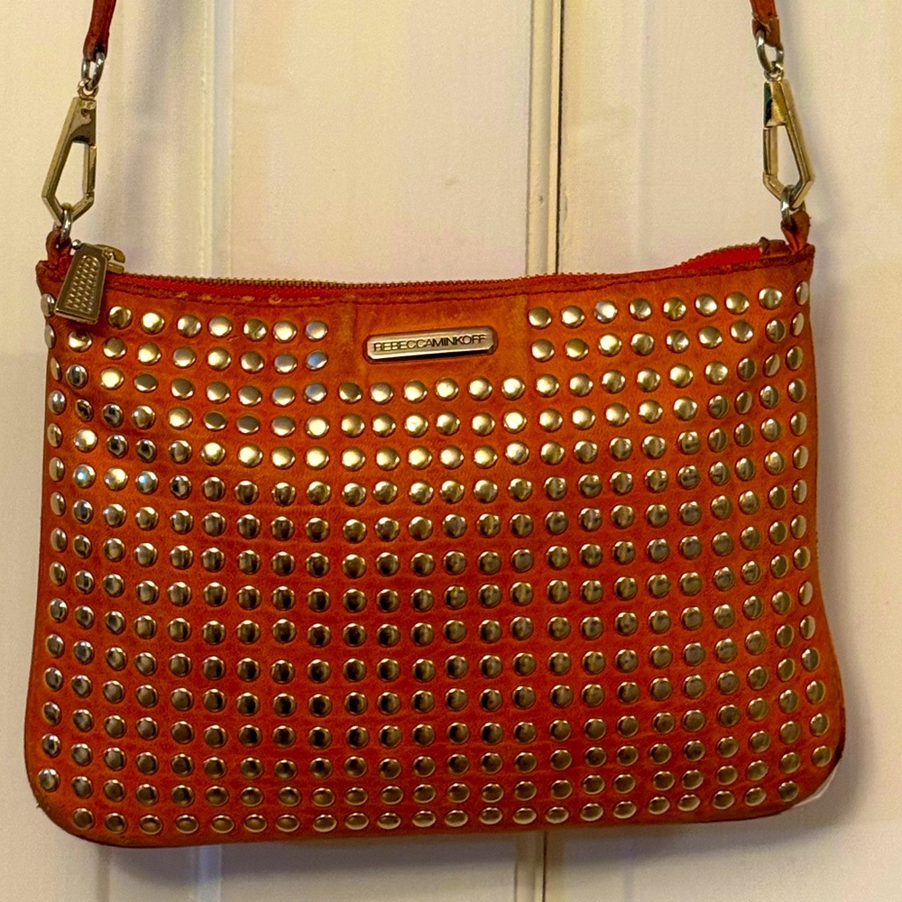 Rebecca Minkoff Orange Studded Women's Bag